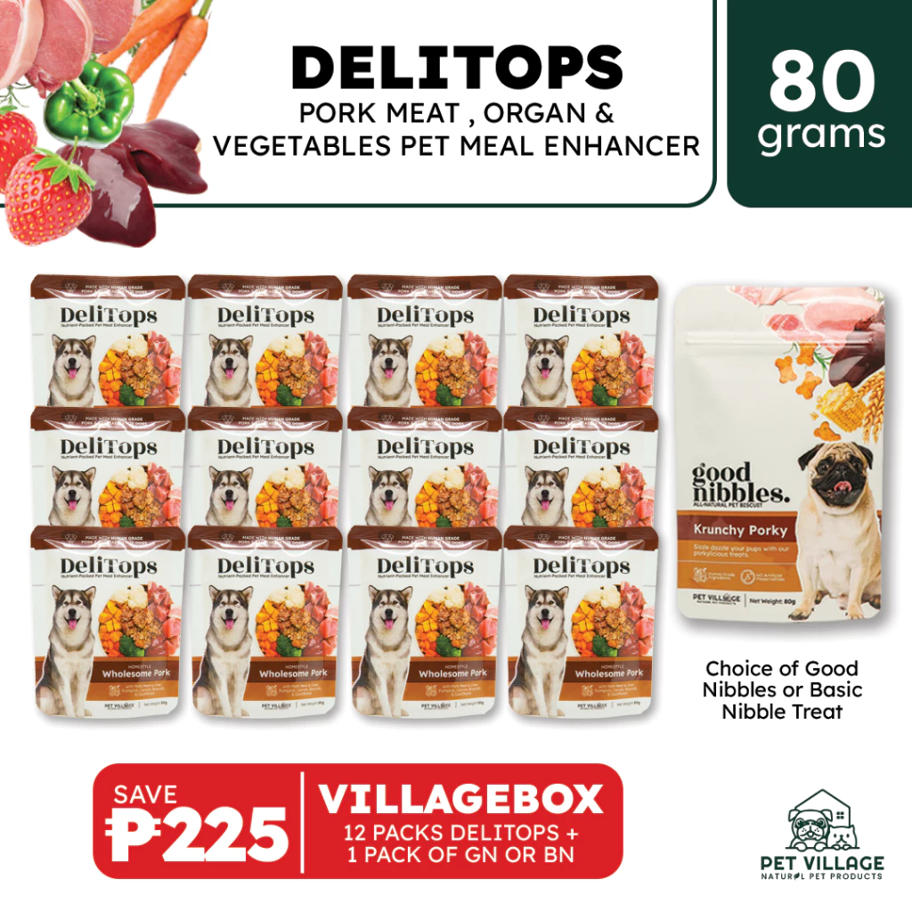 wholesome-pork-deli-kp Pet Village - DeliTops - Pet Meal Topper - Pork and Vegetables - Bundle Pack - Image 1